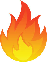 Burning Fire Flame Clipart Vector Illustration. Campfire and Bonfire Flames With Burning Blaze.  Hot Fire Flame Icon Clipart for Design.
