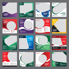social media ads template bundle for marketing