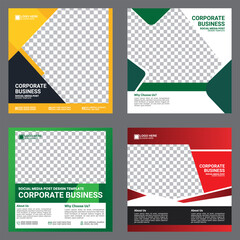 creative digital marketing social media post templates