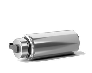 Blank Aluminum Stainless Steel wide mouth sport water bottle Isolated On Transparent Background, Prepared For Mockup, Png.	