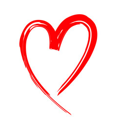 red heart isolated on white