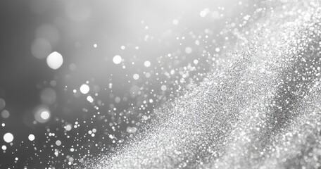 Obraz premium Shimmering Silver Glitter Background with Sparkling Effect Ideal for Celebrations and Creative Projects