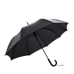 Black Umbrella: Stylish & Durable Rain Protection isolated on transparent background