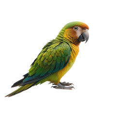 Fototapeta premium Suns Conure Parrot: Pictures & Facts isolated on transparent background
