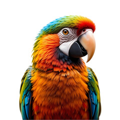 Fototapeta premium Vibrant Macaw Parrot: Stunning Colors & Images isolated on transparent background