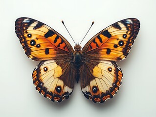 Fototapeta premium Detailed butterfly, studio shot, white background