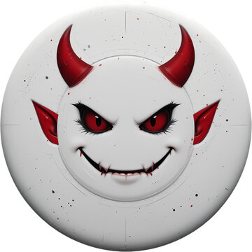 recommend clip art: Evil Emoji: Red Horns, Devil Face isolated on transparent background