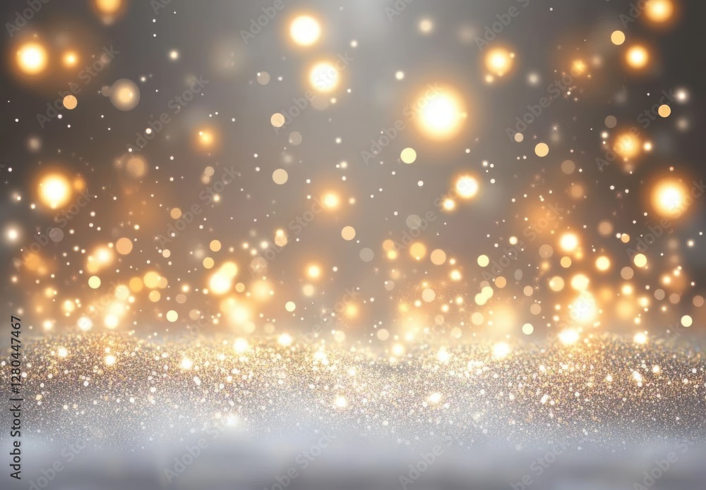 Poster soft glowing lights create a magical bokeh effect for background use in photography and design proje