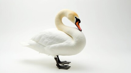 Fototapeta premium Graceful Swan with Curved Neck