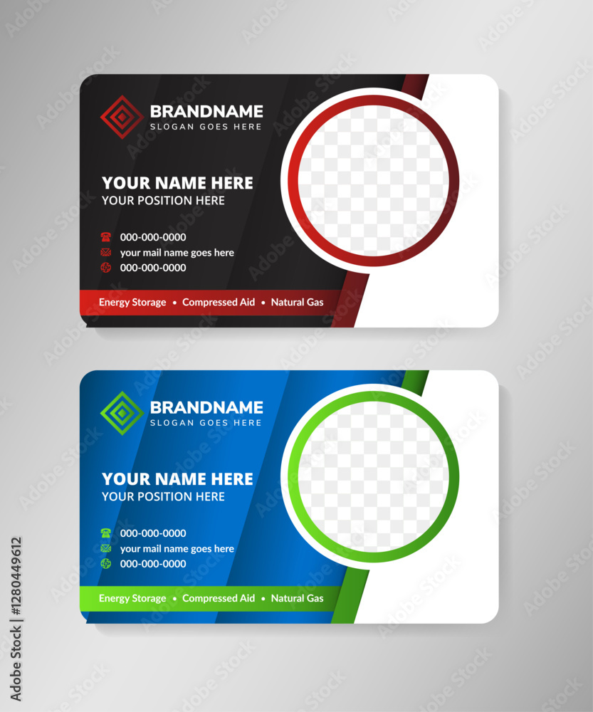 Poster collection one side of business card and visiting card design. vector illustration of set black and 