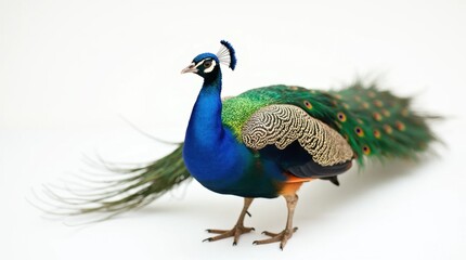 Obraz premium Peacock Displaying Vibrant Feathers