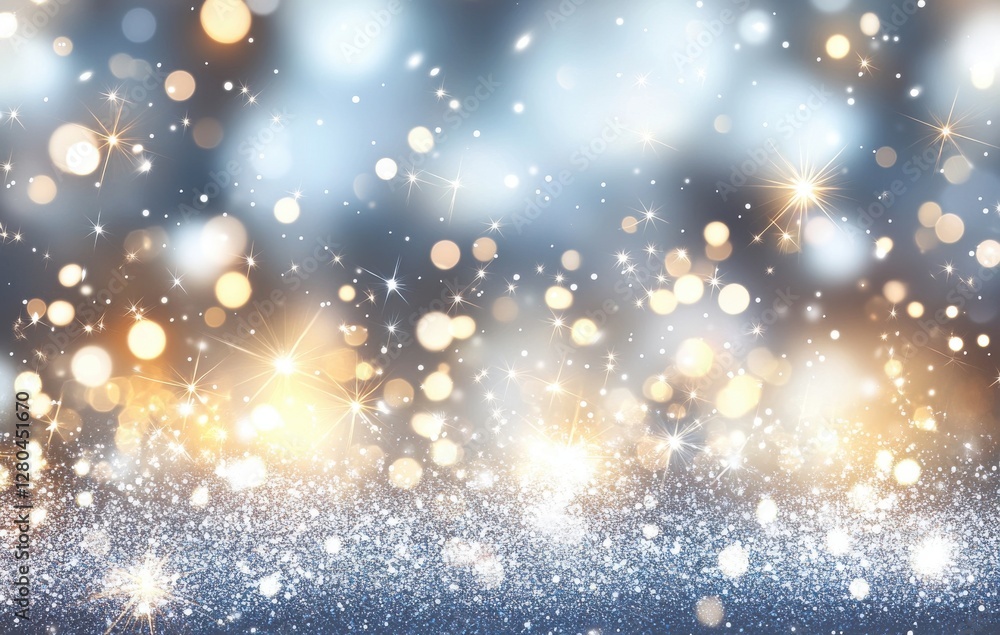 Aufkleber sparkling bokeh lights background with soft glowing effects and shimmering particles creating a magi