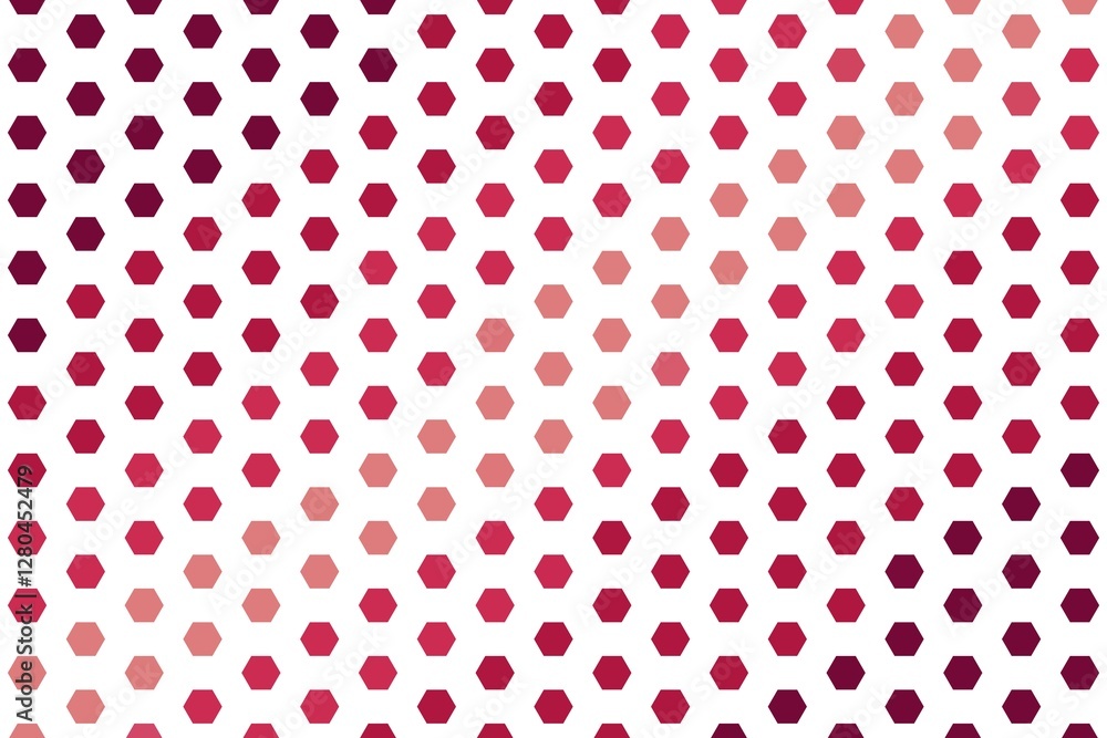 Aufkleber red maroon hexagonal dot pattern with seamless geometric design. abstract texture concept