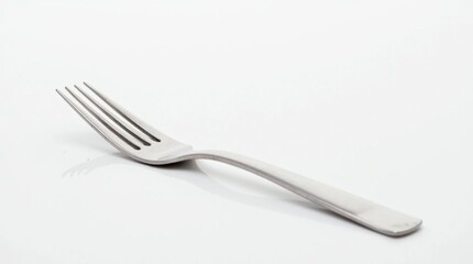 Diagonal Stainless Steel Fork with Reflections