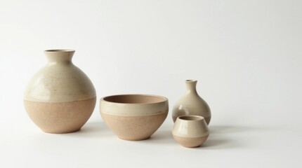 Handmade Pottery Pieces - Vase and Bowl