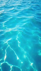 Obraz premium Crystal clear water with vibrant blue waves, sunlit crests , texture, reflecting