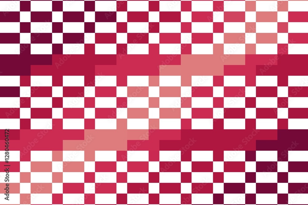 Poster red maroon square pixel pattern with abstract checkered mosaic design. modern digital background con