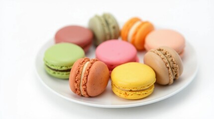 Fototapeta premium Colorful Macarons Arranged in a Circle
