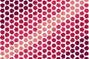 Red maroon geometric tile pattern with abstract mosaic design. Modern seamless background concept