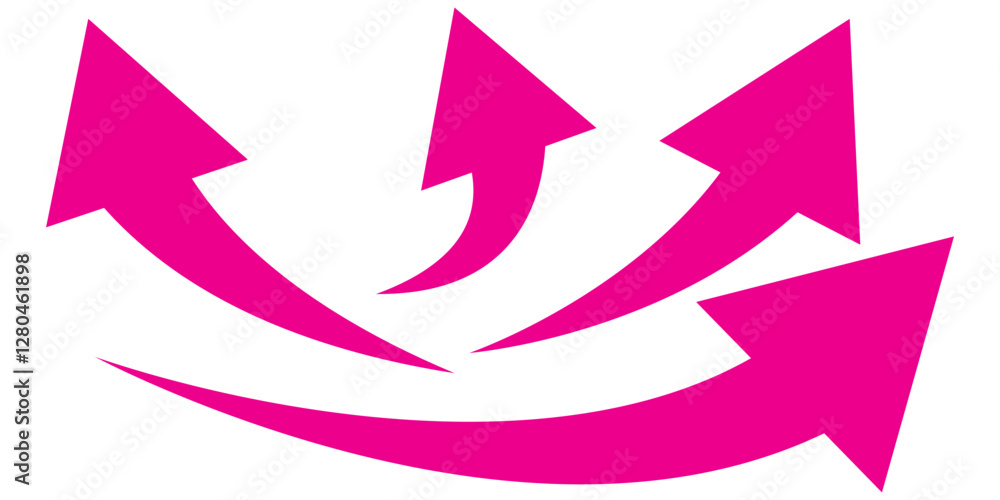 Canvas Prints curved arrow icons. curved arrows set. arrow symbol collection. vector