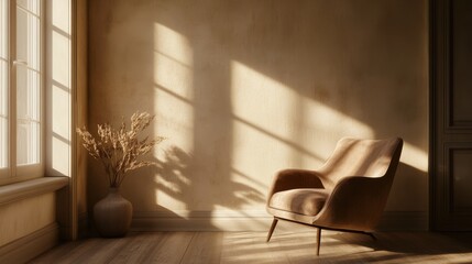 A peaceful Dutch-style room featuring a mocha-colored