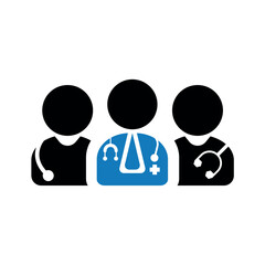 Doctor physician consultation icon.