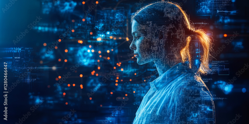 Poster ai-driven healthcare technology enhancing patient interaction and service delivery through advanced 