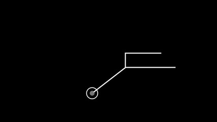 open text animation, modern digital trends with sleek visuals and fluid transitions .Modern data open text animation concept. HUD elements on black background.