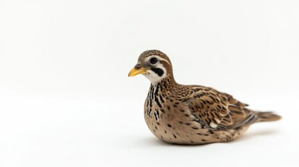 Obraz premium Quail with Spotted Feathers Close-Up