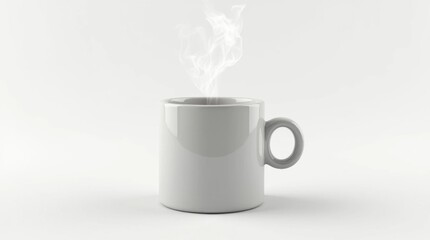 Ceramic Coffee Mug with Steam Rising