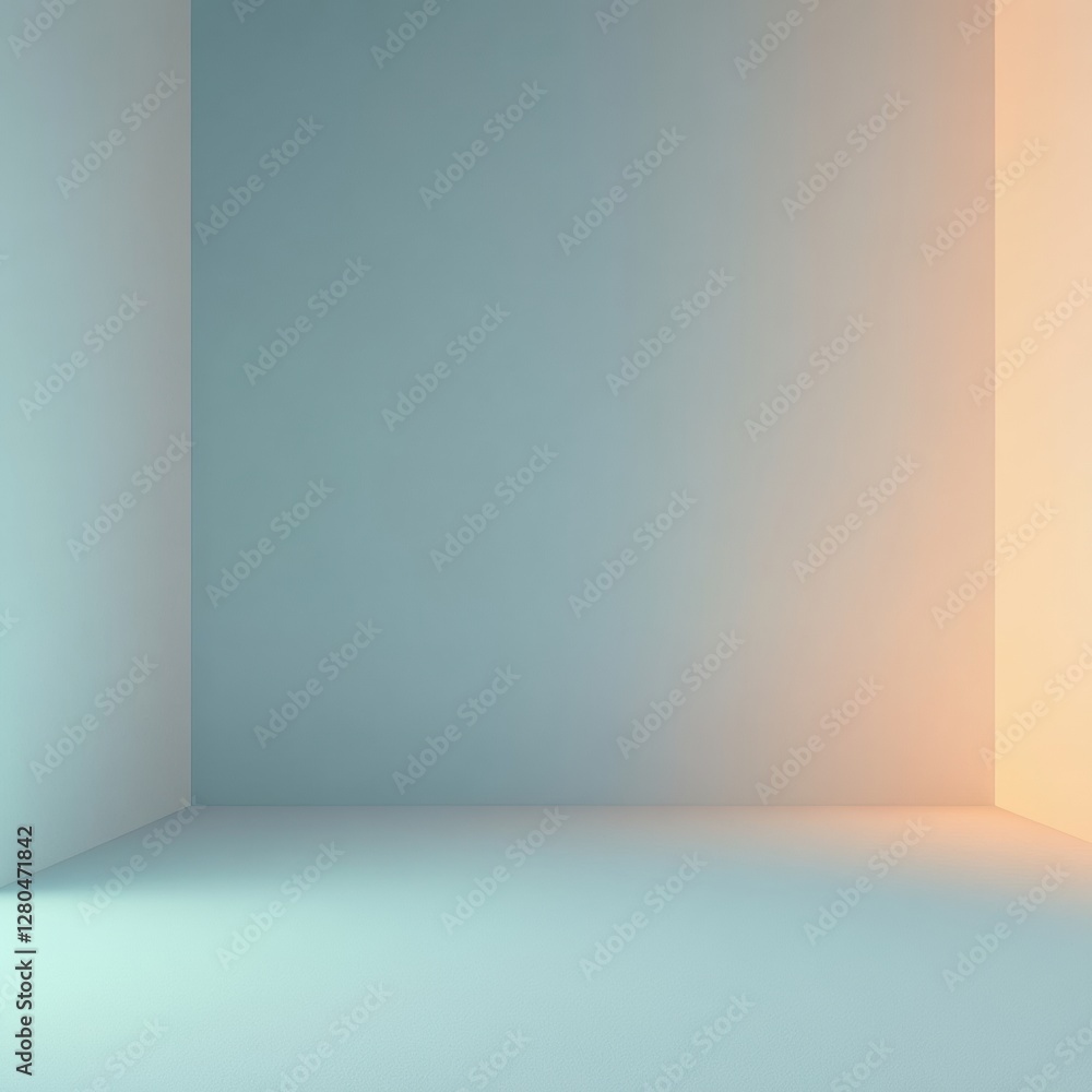 Poster Minimalist interior space with soft gradients perfect for text placement and design ideas. Generative AI
