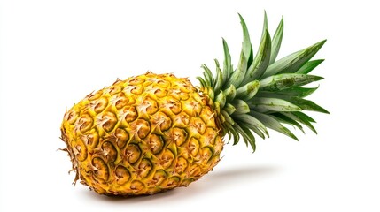 Professional image of a fresh pineapple with a seamless white background, perfect for branding, packaging, and advertising