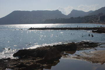 Vista del mar al amanecer