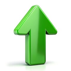 3d green arrow isolated on white