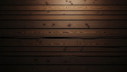 Naklejka premium Rustic dark wood plank wall background with natural grain patterns