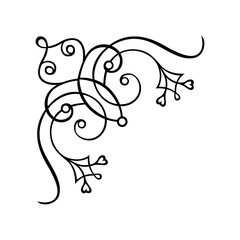 Decorative icon vector. Ornaments elements illustration sign. Decorative elements symbol or logo.