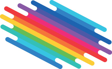 colored abstraction of liquid rainbow smudges, LGBT colors on a transparent background in the form of stripes, colored pencils and paints, thick strokes of paint