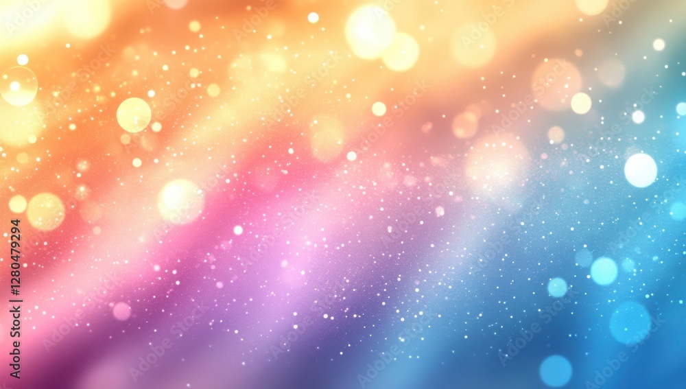 Poster vibrant abstract background with colorful bokeh lights and soft focus ideal for creative projects, c