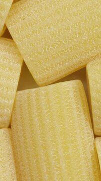fond de p&acirc;tes rigatoni en gros plan	
