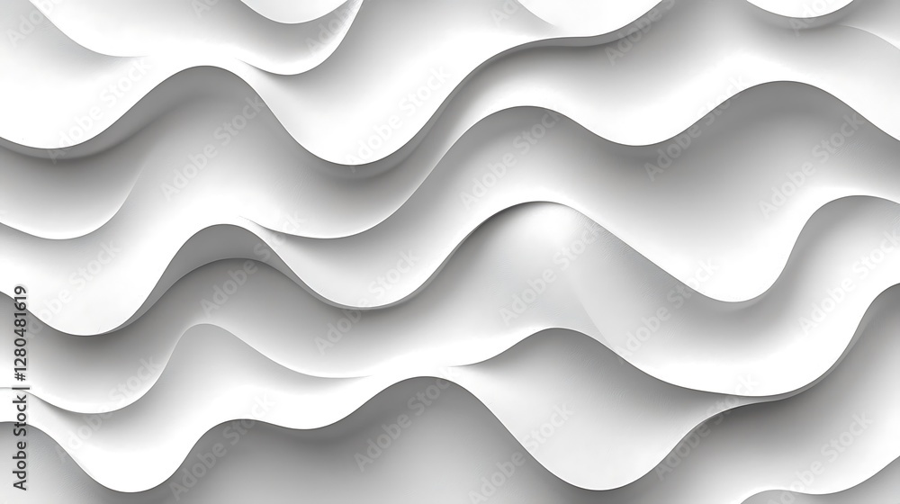 Poster abstract white wavy surface background for design use