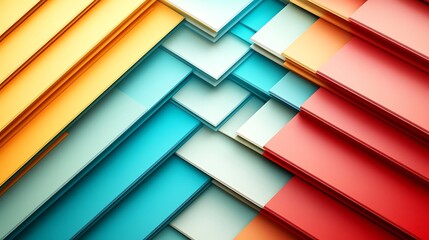 Fototapeta premium Abstract Colorful Geometric Shapes Design