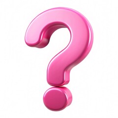 Naklejka premium 3d pink question mark on white background. 3d 