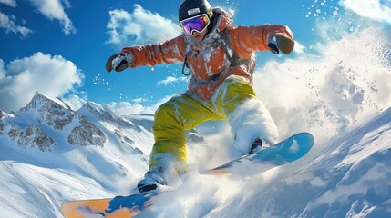 Freestyle Snowboarding Stunt