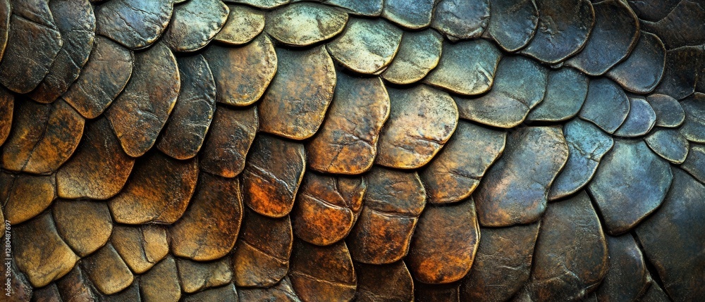 Aufkleber textured scales in earthy tones displaying natural pattern and depth