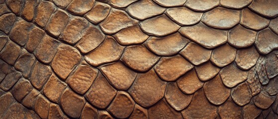 Textured Scales of a Reptile Close-Up Showing Natural Patterns