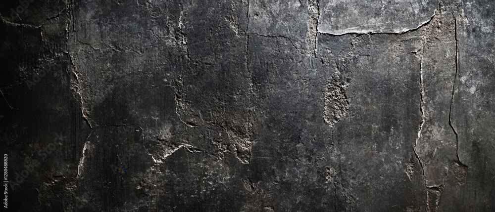 Poster dark grunge texture with cracks and rough surface for background use