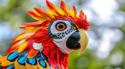 Obraz premium Vibrant Parrot with Colorful Feathers and Intricate Patterns