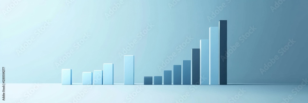 Leinwandbilder sales performance improvement shown in before and after bar chart with minimalistic design illustrat