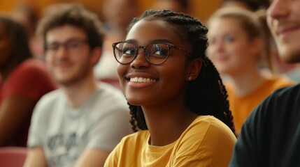 Happy Student with Glasses