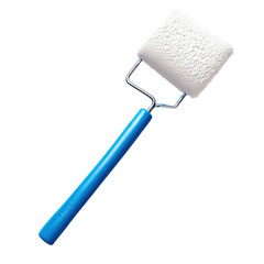 Painters Roller Blue Handle on transparent background.